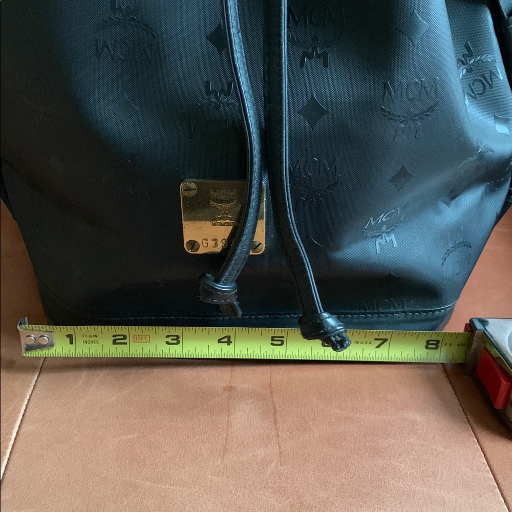 🖤💋MCM Black Canvas Monogram Bucket Backpack💋🖤 - Picture 12 of 13